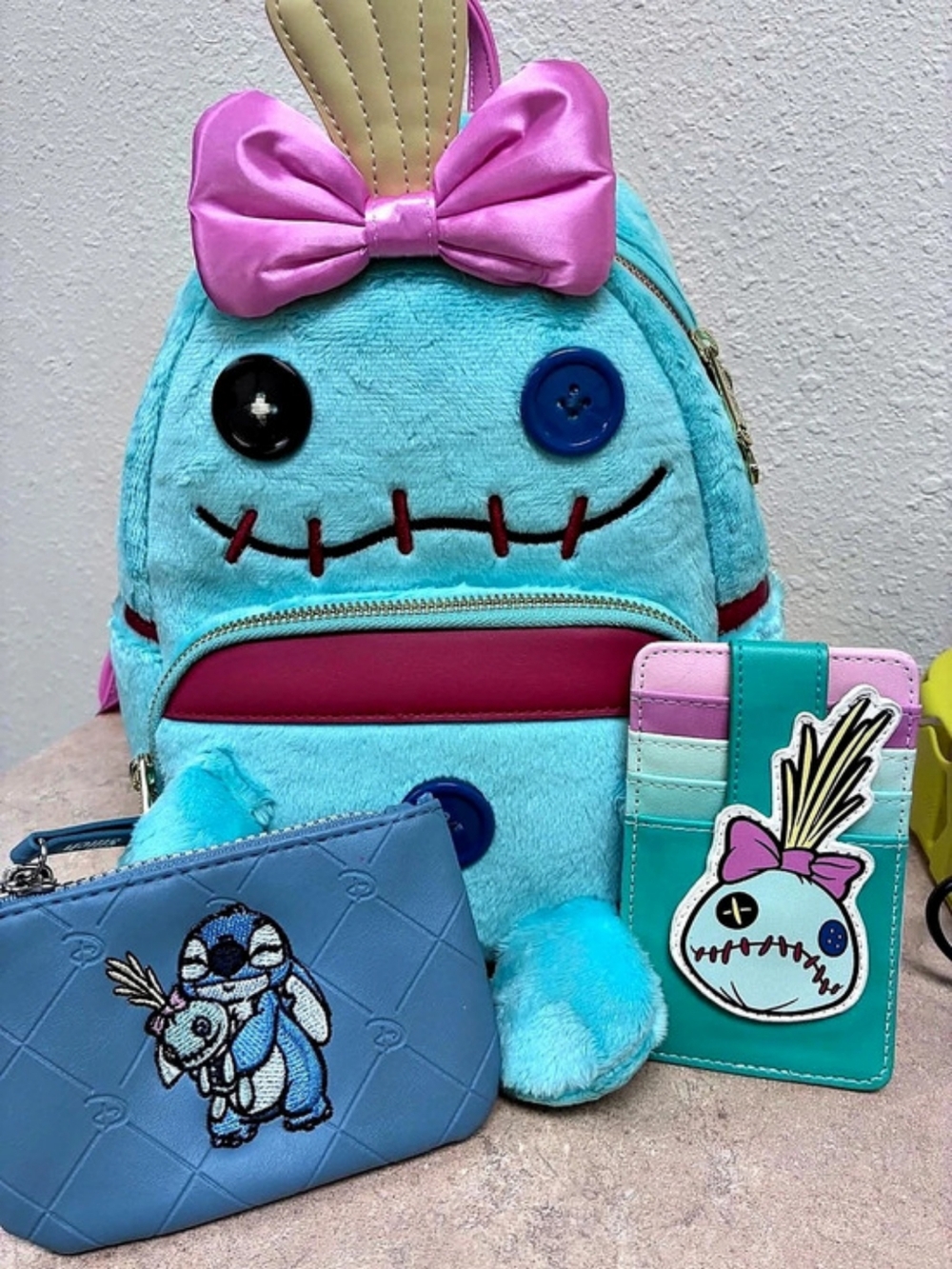 Loungefly Disney Lilo & Stitch Scrump Plush Cosplay Mini Backpack Mini Backpack